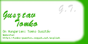 gusztav tomko business card